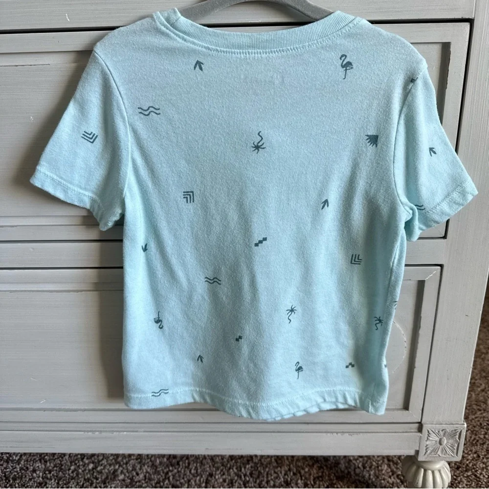 Old Navy Aqua Toddler Kids Tee with Abstract Patterns 3T